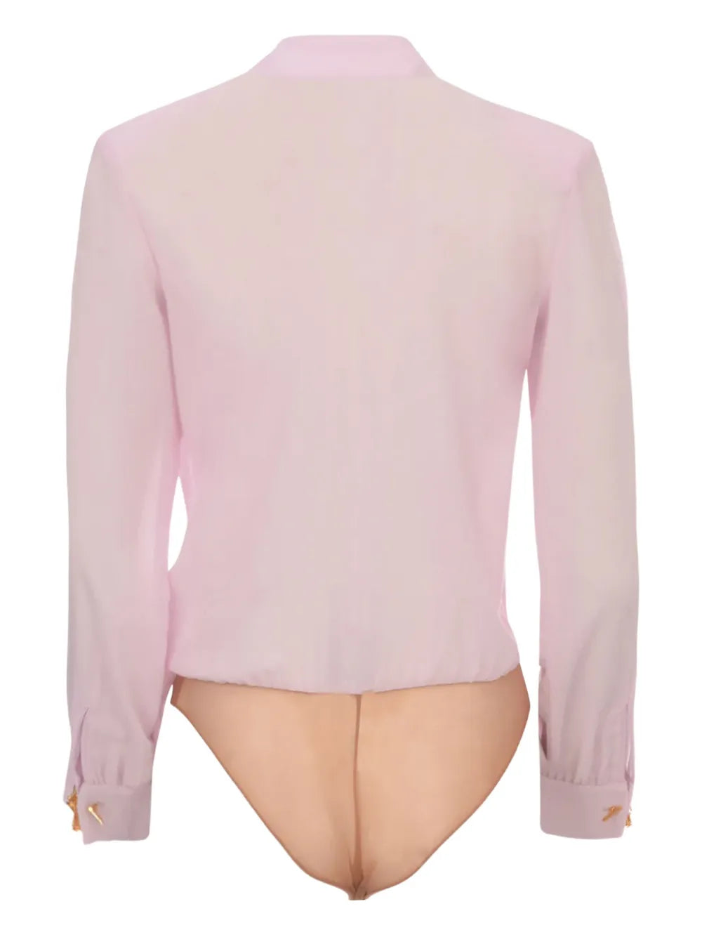 Wrap-Front Long-Sleeve Bodysuit