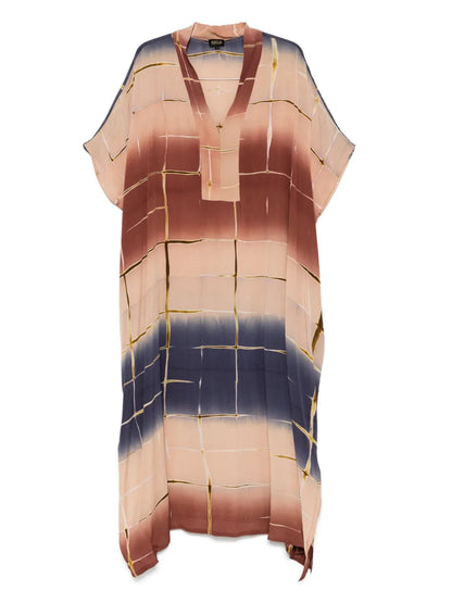 Geometric-Print Maxi Dress