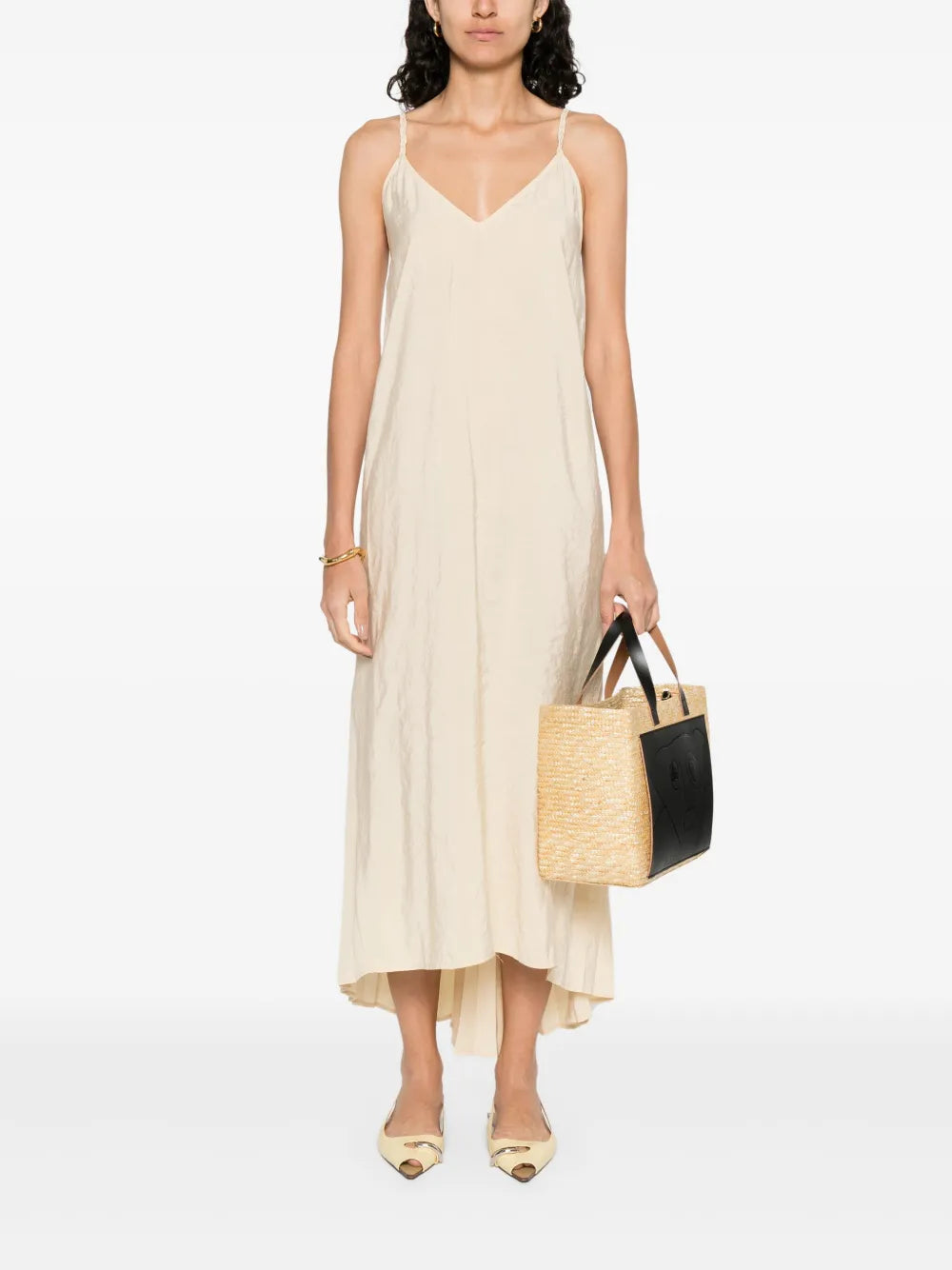 Pleated Midi Dress