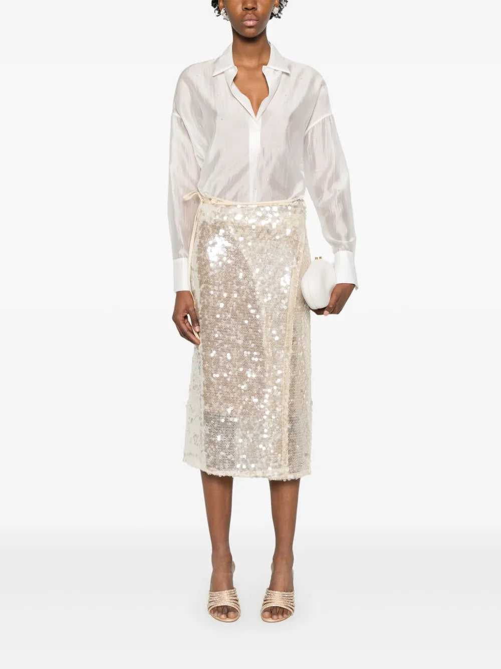 Sequinned Midi Skirt