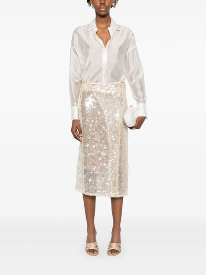 Sequinned Midi Skirt