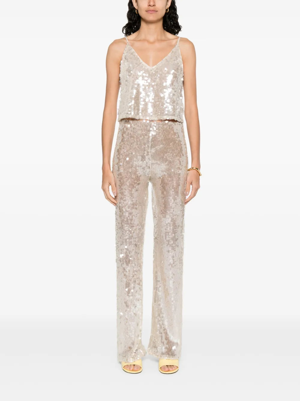 Sequin-Embellished Trousers