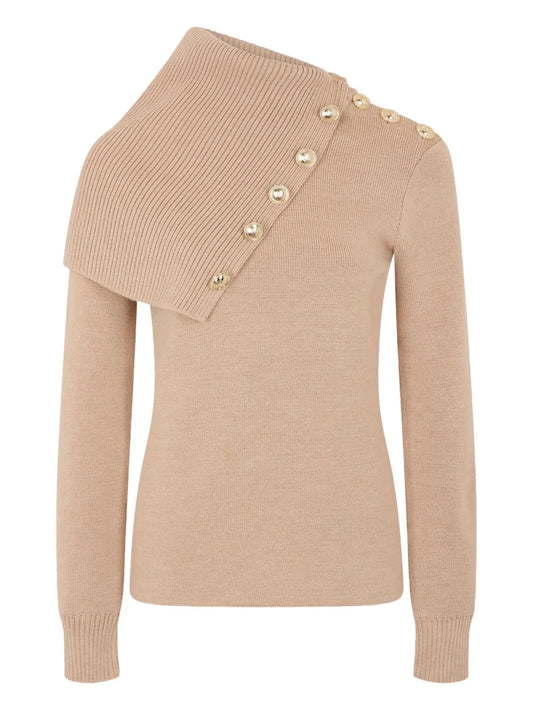 Asymmetric Ribbed Sweater