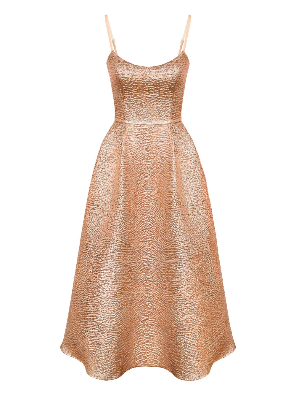 Jacquard Corset-Bustier Midi Dress