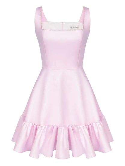 Ruffle-Hem Mini Dress