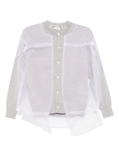 Layered Wool Cardigan