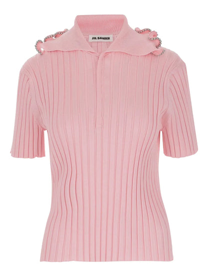Ribbed Polo Top