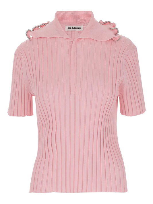 Ribbed Polo Top