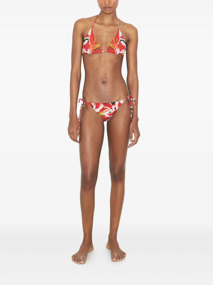 Floral-Print Bikini Bottoms