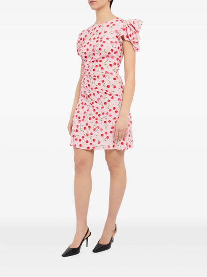 Cherry-Print Mini Dress