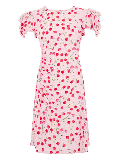 Cherry-Print Mini Dress