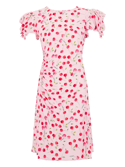 Cherry-Print Mini Dress