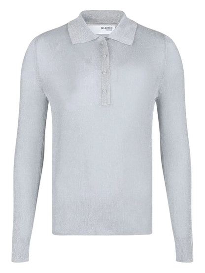 Metallic Polo Top