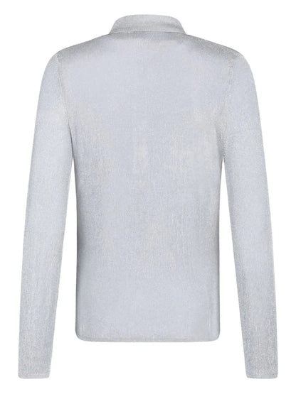 Metallic Polo Top