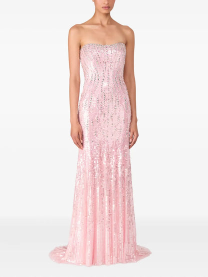 Sequin-Embellished Gown