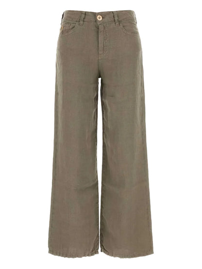Linen Wide-Leg Trousers