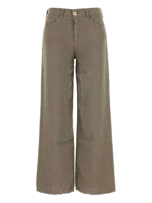 Linen Wide-Leg Trousers
