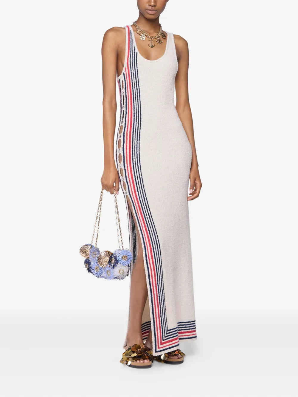 Striped Sleeveless Maxi Dress