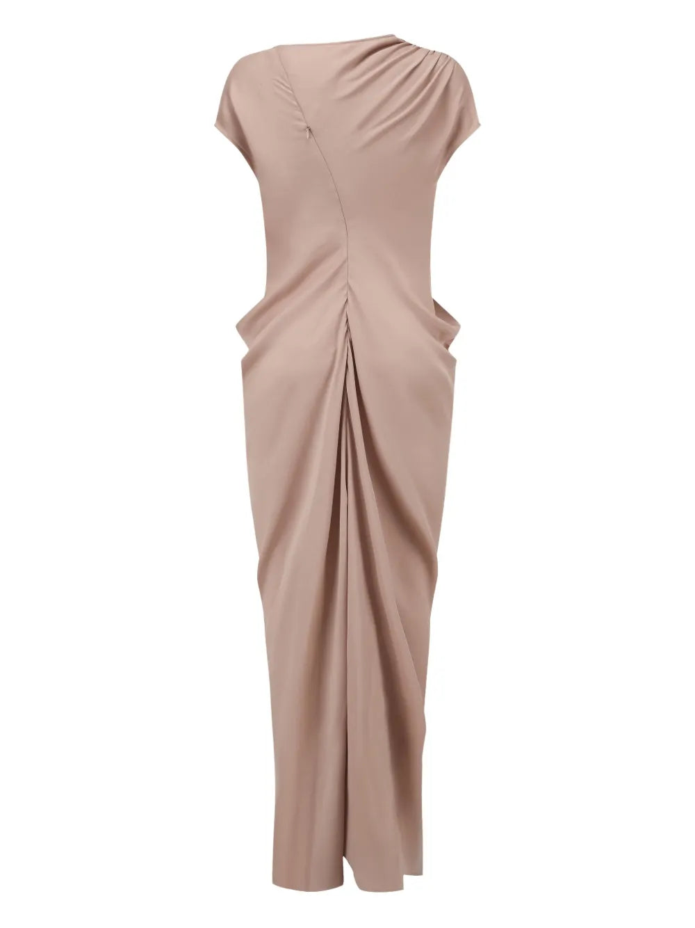 Asymmetric Draped Midi Dress