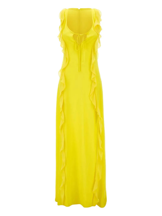 Ruffle-Detail Maxi Dress