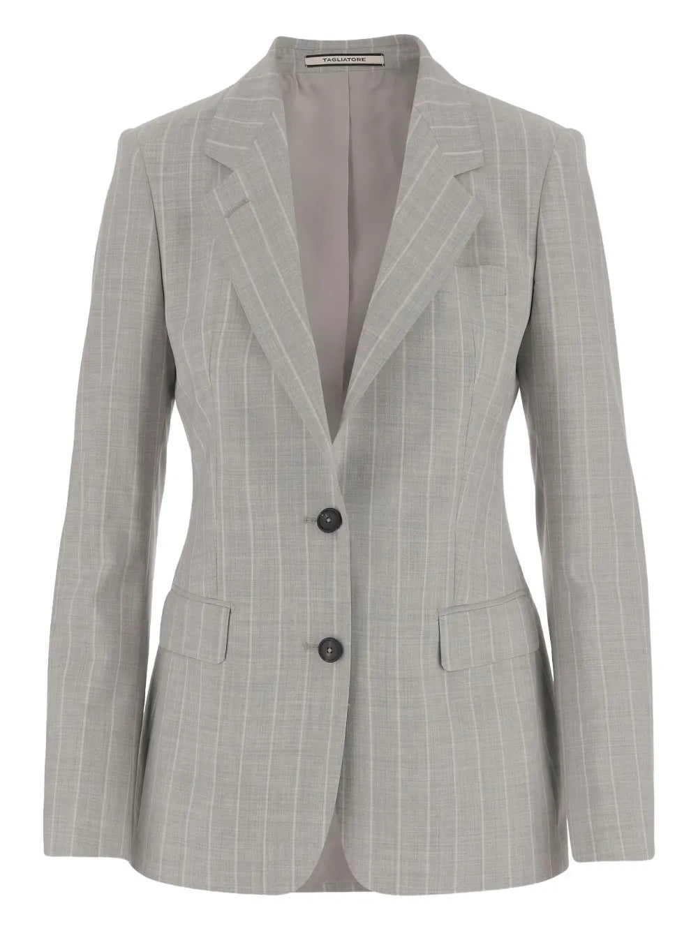 Striped Single-Breasted Blazer
