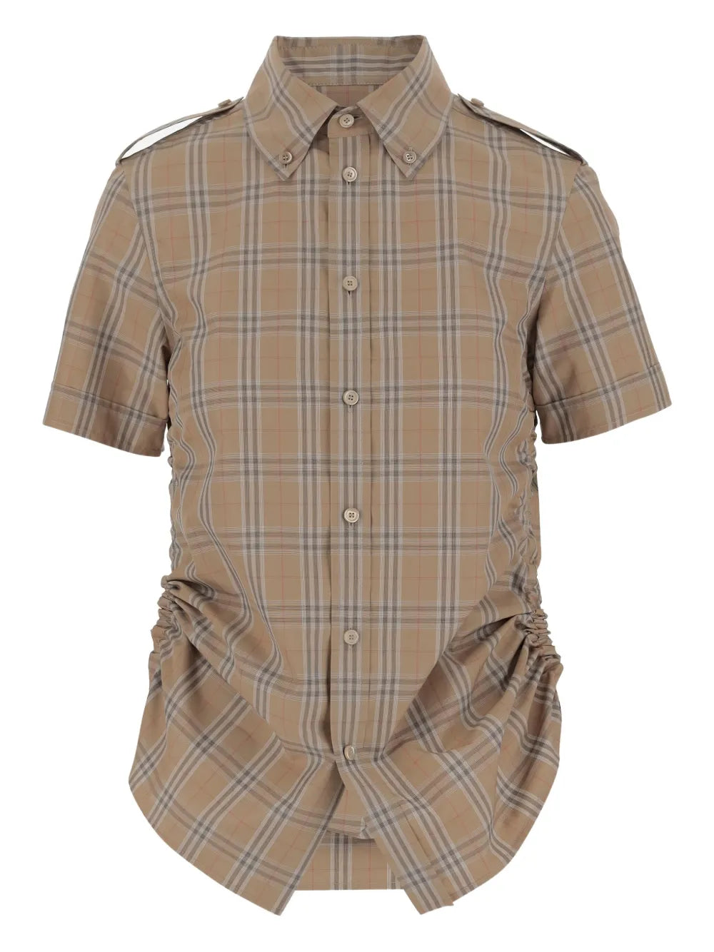 Check-Print Cotton Shirt