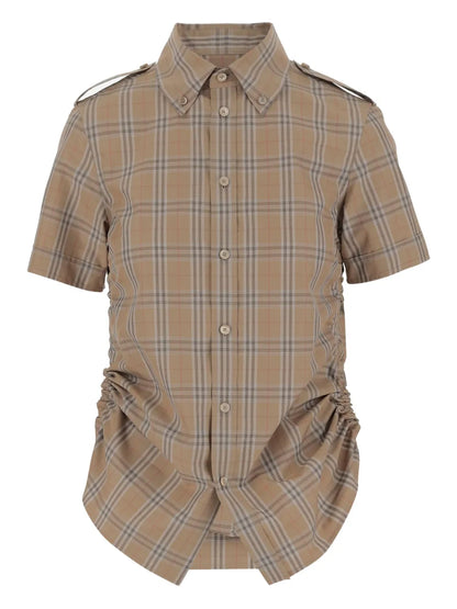 Check-Print Cotton Shirt