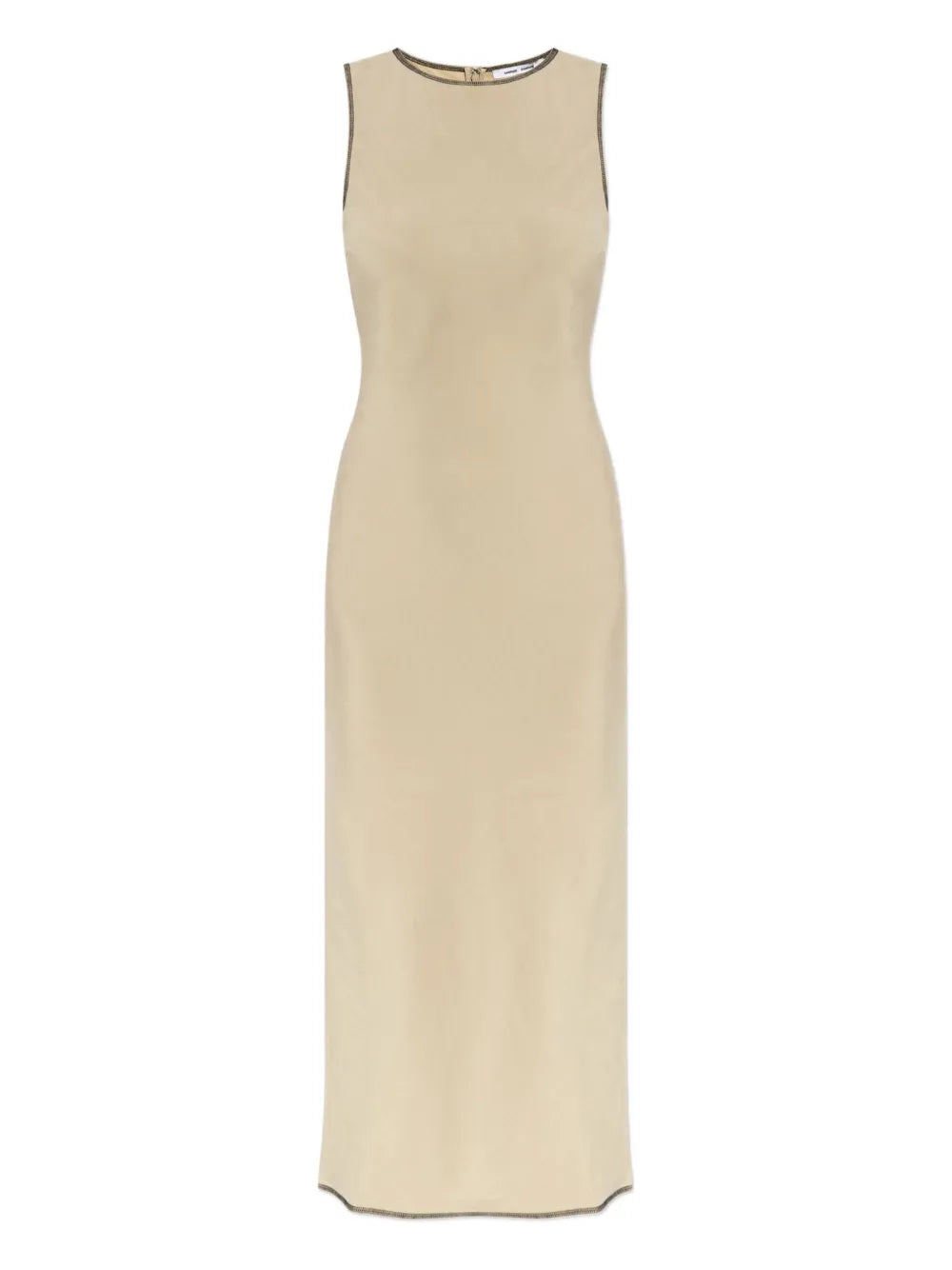 Contrast-Stitching Maxi Dress