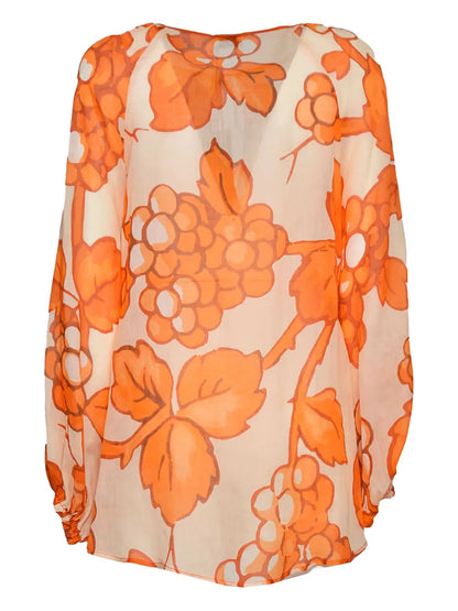 Floral-Print Blouse