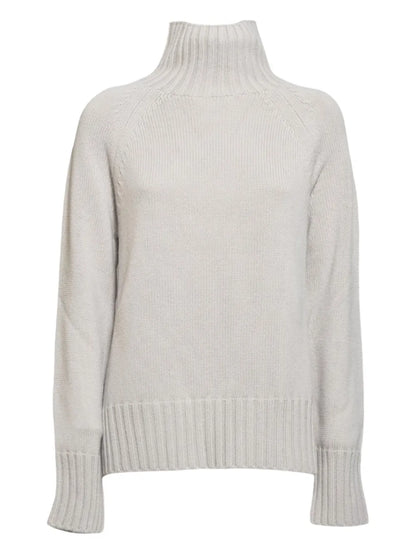High-Neck Chunky-Knit Sweater