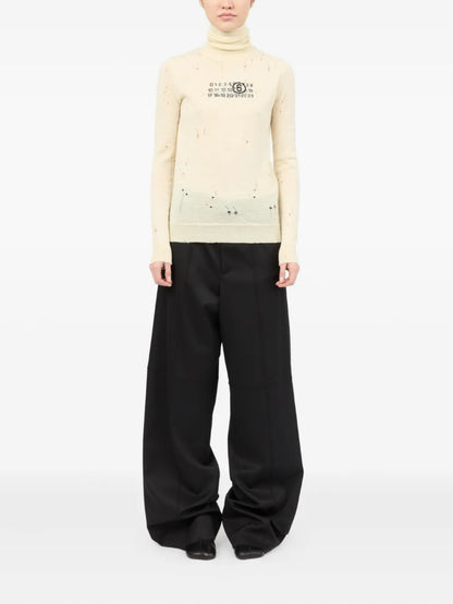 Numbers-Motif Sweater