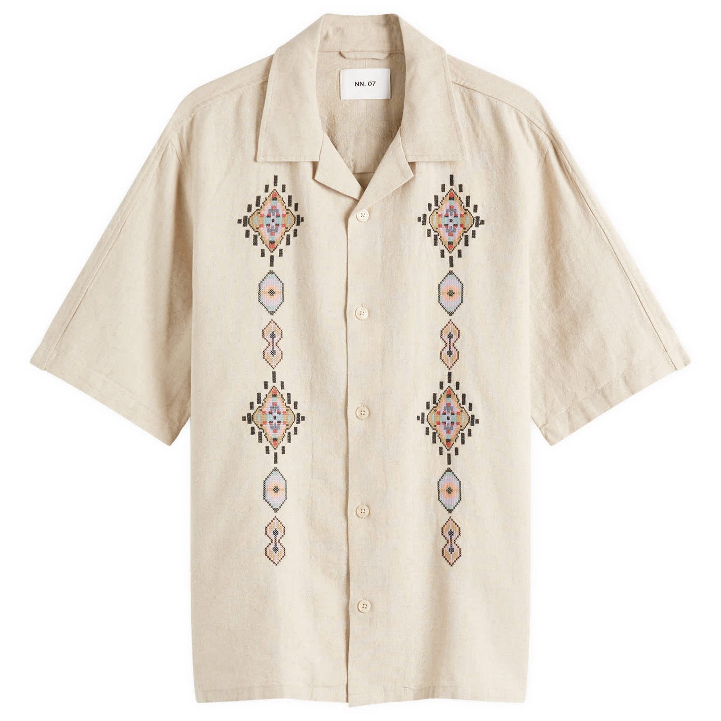 Ole Embroidered Linen Vacation Shirt