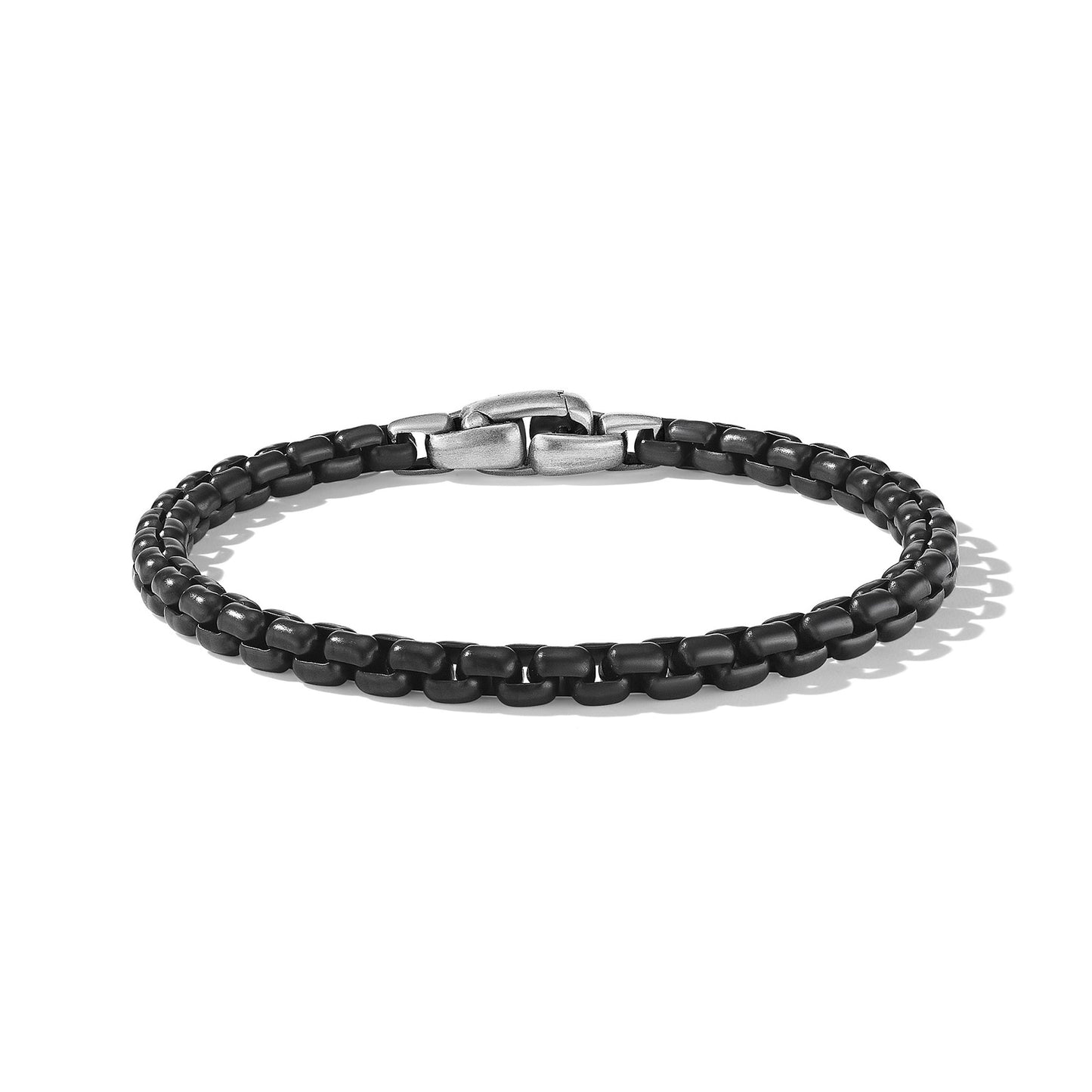 Box Chain Bracelet in Darkened Stainless Steel, 5mm