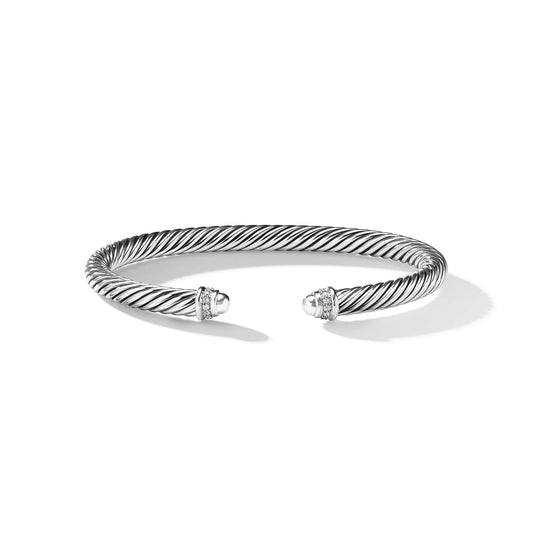 Cable Bracelet with Diamonds, 5mm