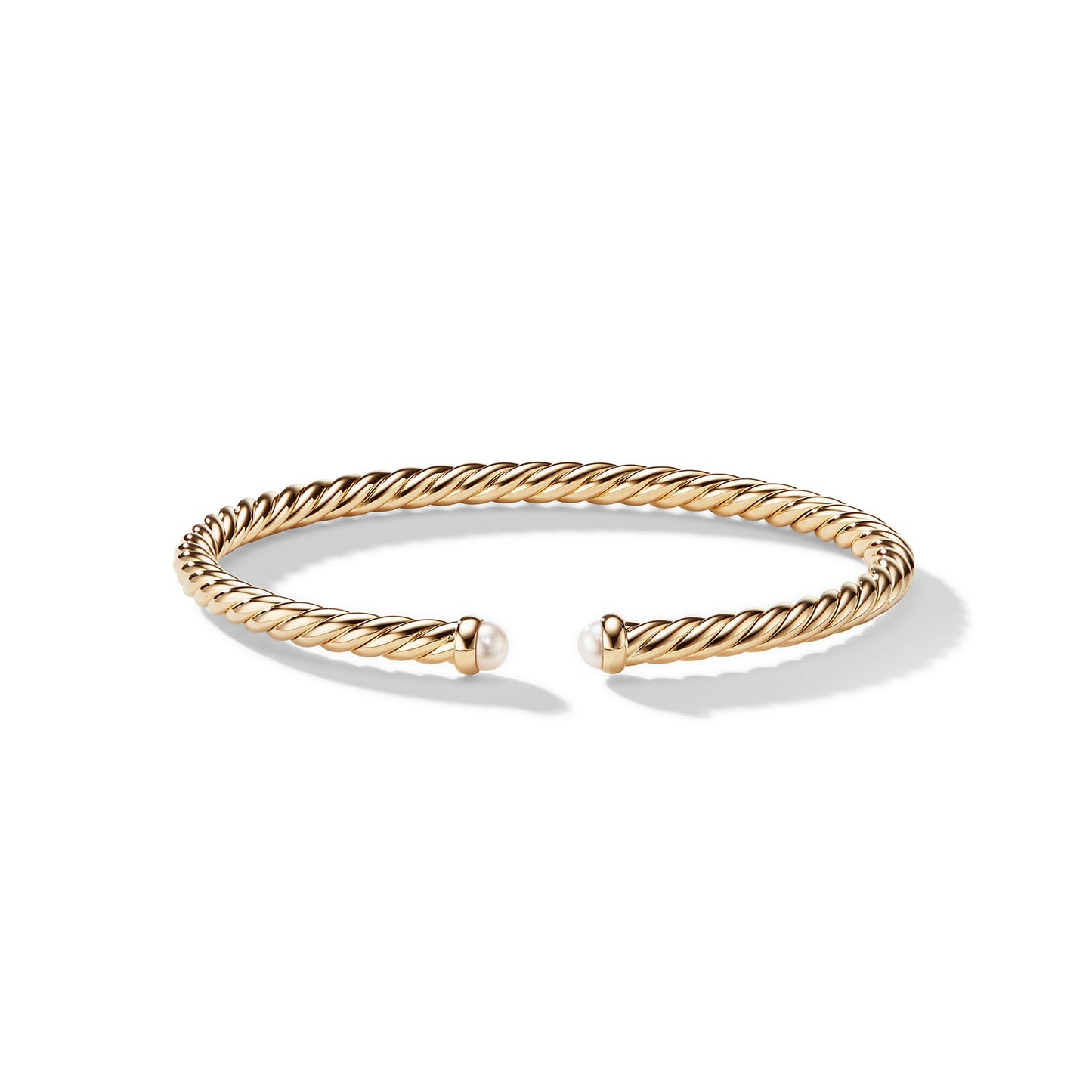 Cablespira® Bracelet in Yellow Gold with Pearls, 4mm