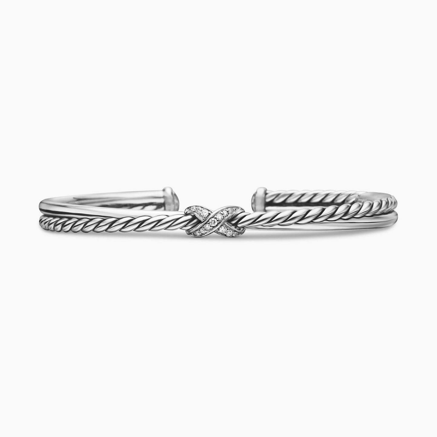 X Center Station Bracelet with Diamonds, 5.2mm