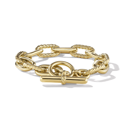 Madison® Toggle Chain Bracelet in Yellow Gold, 11mm