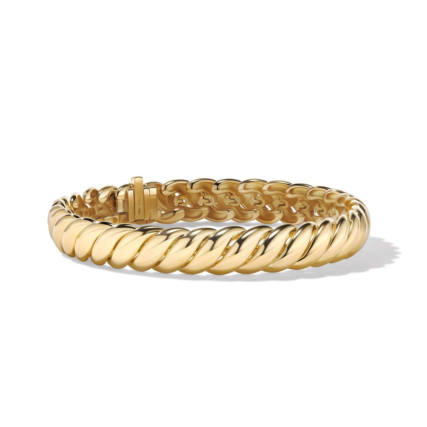 Sculpted Cable Bracelet in Yellow Gold, 8.5mm