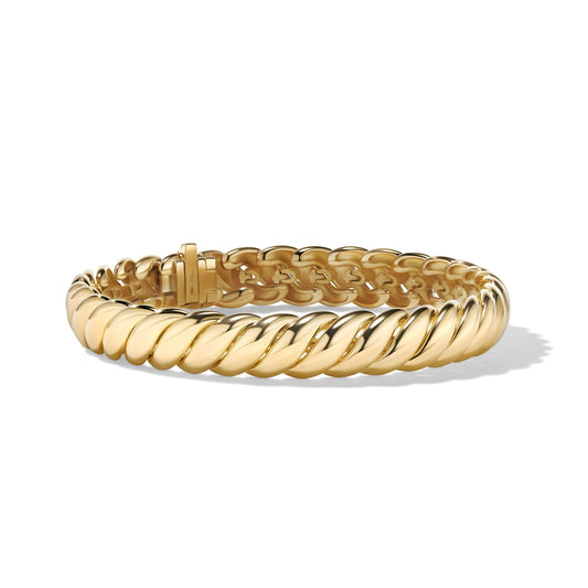 Sculpted Cable Bracelet in Yellow Gold, 8.5mm