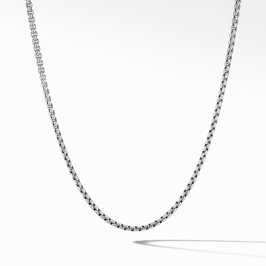 Box Chain Necklace in Sterling Silver, 2.7mm