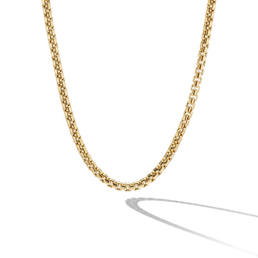 Box Chain Necklace in Yellow Gold, 2.7mm