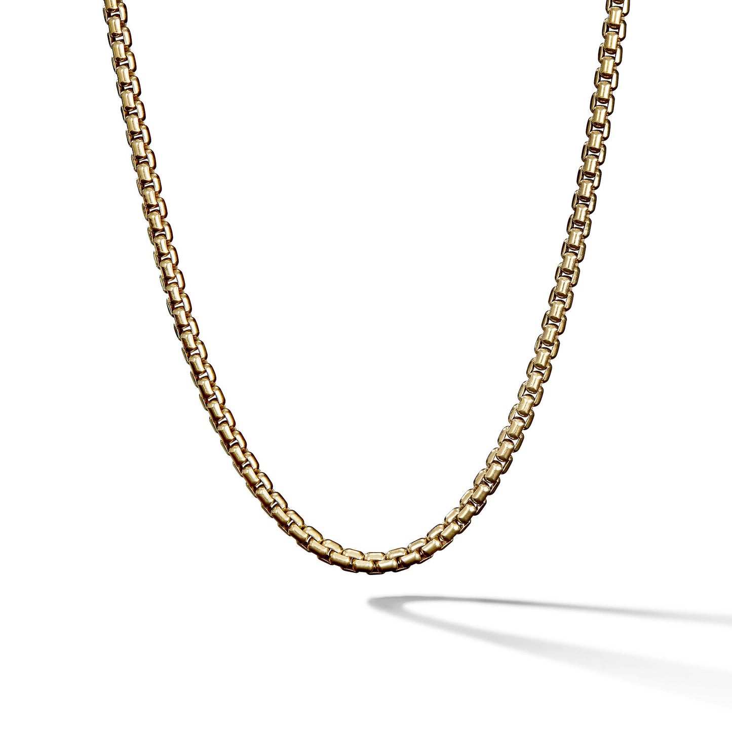 Box Chain Necklace in Yellow Gold, 3.4mm