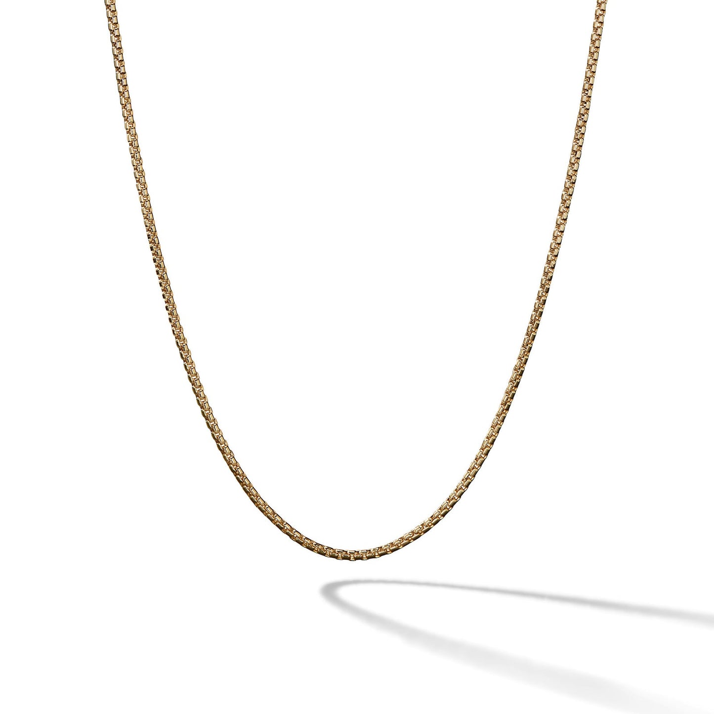 Box Chain Necklace in Yellow Gold, 1.7mm