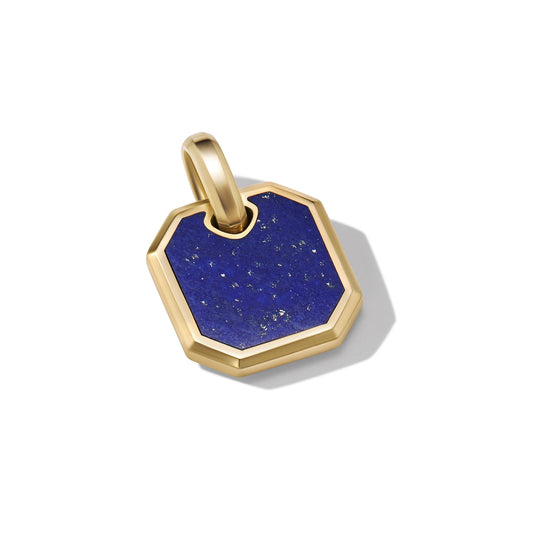 Roman Amulet in Yellow Gold with Lapis, 15mm