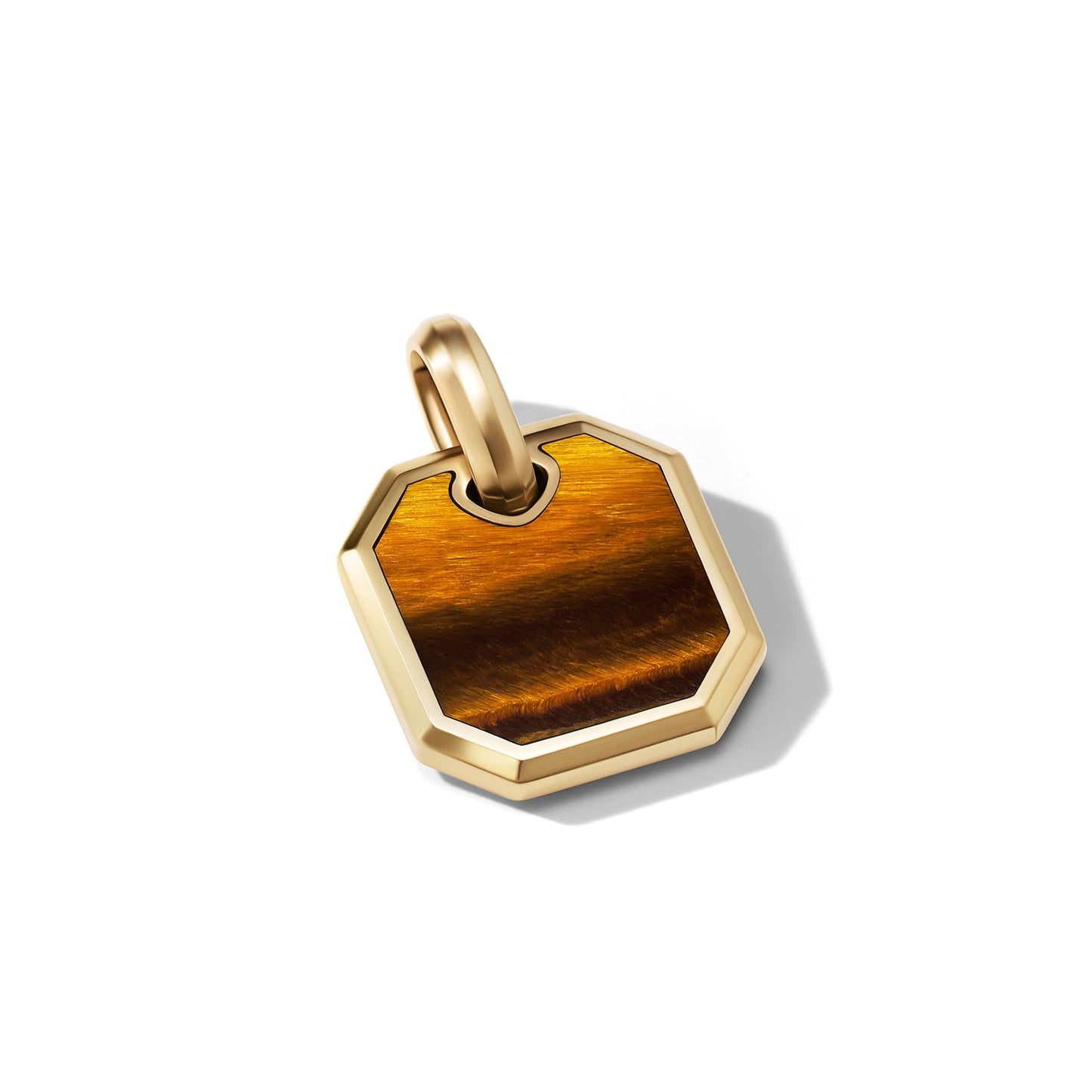 Roman Amulet in Yellow Gold with Tigers Eye, 15mm