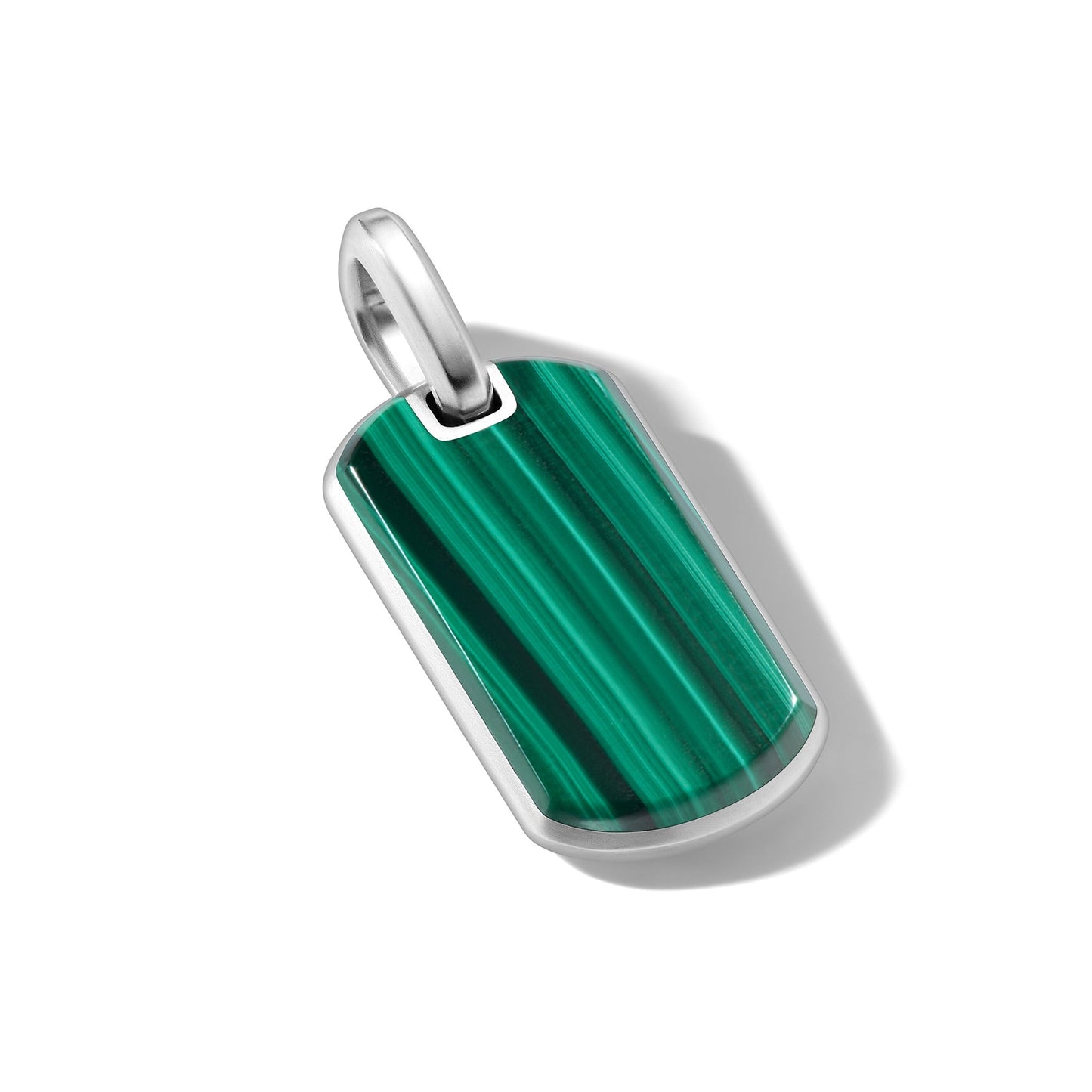 Chevron Tag with Malachite, 27mm