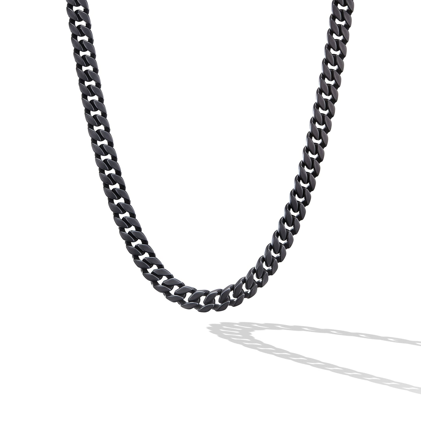 Curb Chain Necklace in Black Titanium, 8mm