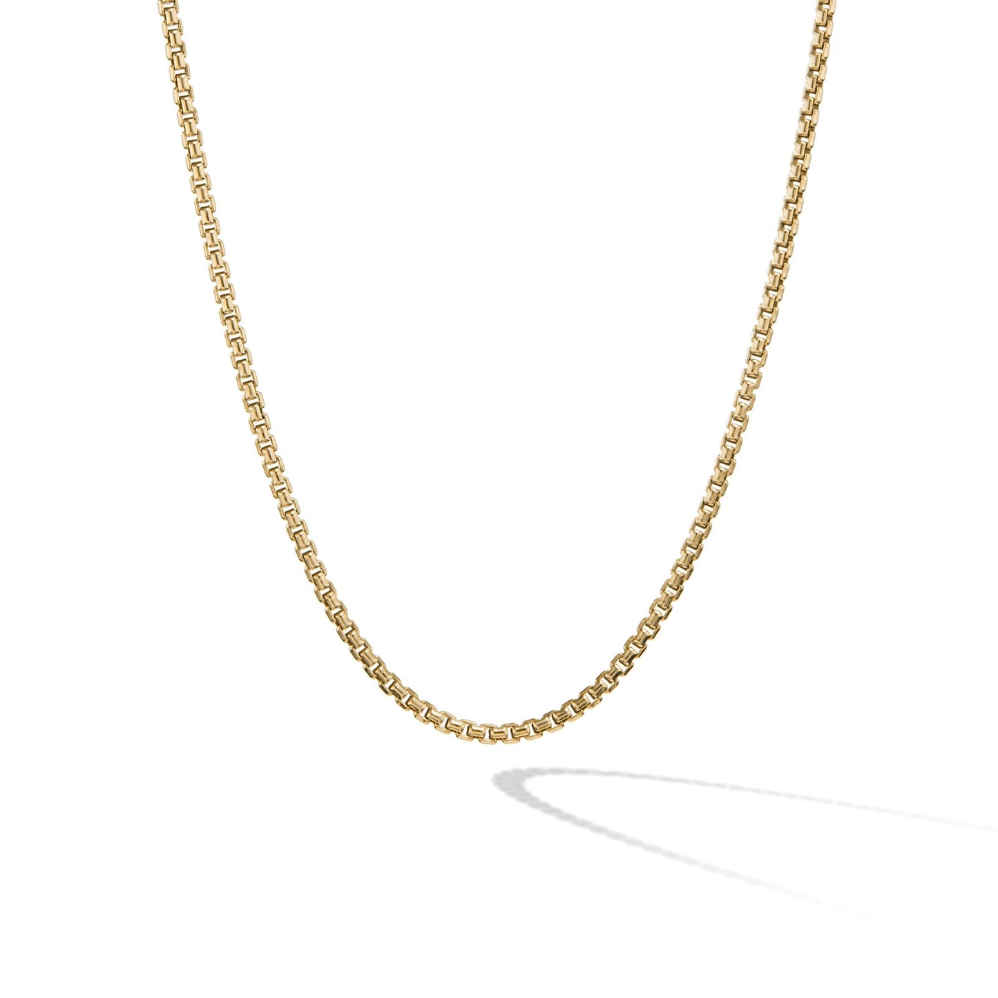 Box Chain Necklace in Yellow Gold, 1.25mm