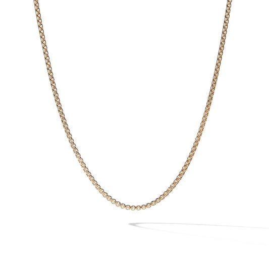 Box Chain Necklace in Yellow Gold, 2.7mm