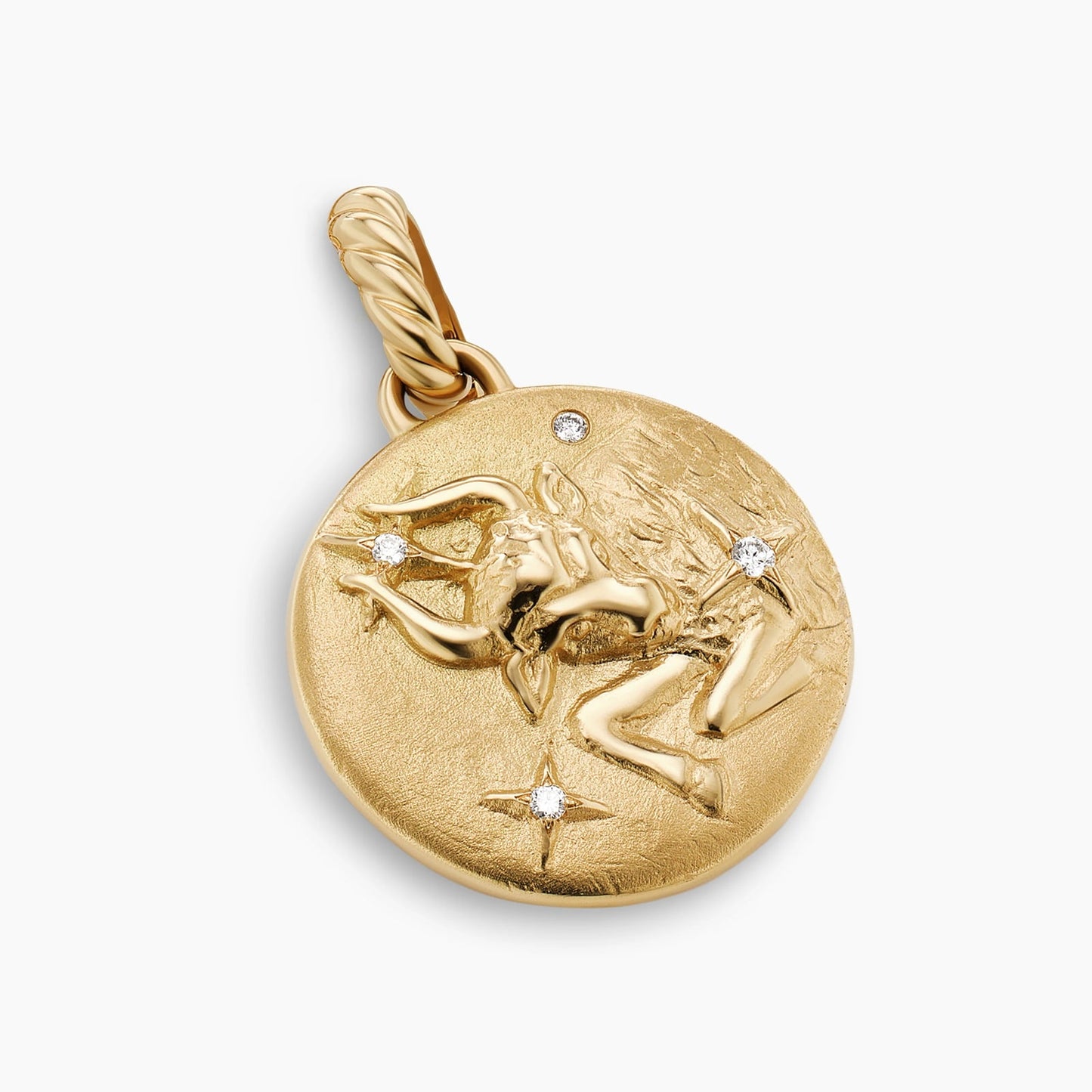 Taurus Amulet in Yellow Gold with Diamonds, 28.7mm